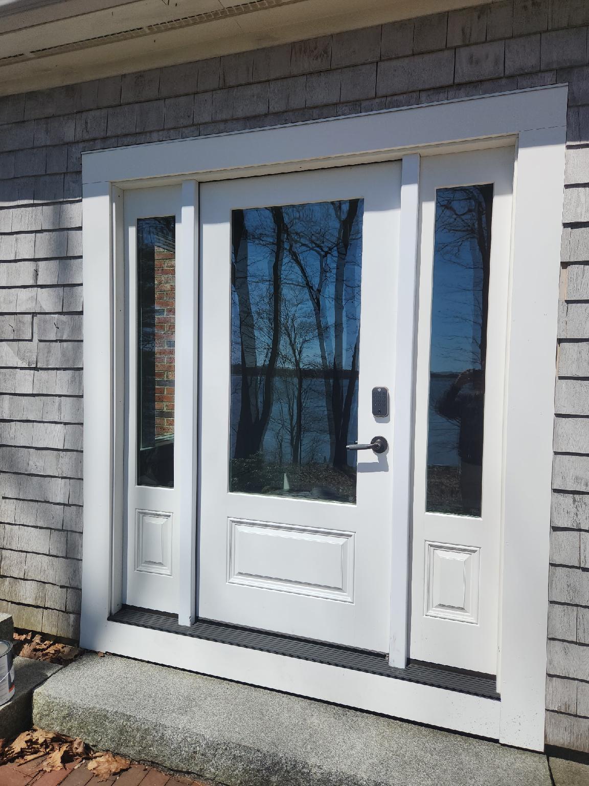 before exterior door painting in Yarmouth, ME
